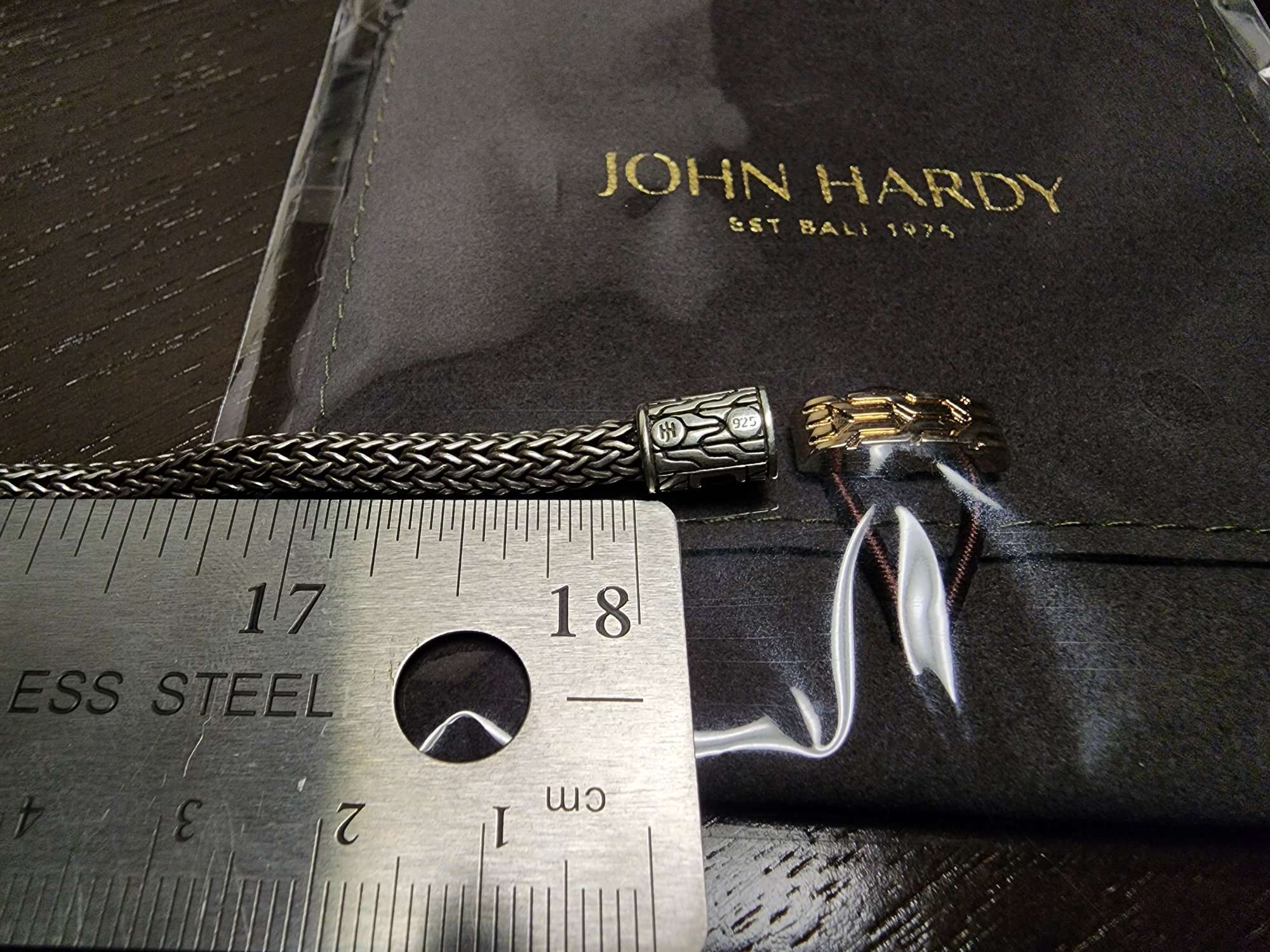 John Hardy Sterling Silver 925 Women Woven Necklace 18.5inch x 5mm NB900477X18